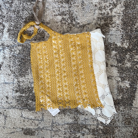 ASYMMETRIC KNIT MIX MINI SKIRT WITH SIDE CUT OUT DETAIL new with tags - Picture 6 of 9